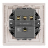 Трехклавишный выключатель Stekker Мия RSW10-3108-08 10A, пудровый жемчуг