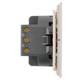 Двухклавишный переключатель Stekker Мия RSW10-3107-08 10A, пудровый жемчуг