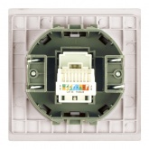 Розетка компьютерная Stekker Мия RST00-3117-08 RJ-45 кат.5e, пудровый жемчуг