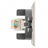 Розетка компьютерная Stekker Мия RST00-3117-08 RJ-45 кат.5e, пудровый жемчуг