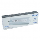 Трансформатор Feron LB007 250W 24V IP67 для светодиодной ленты 245x75x41mm