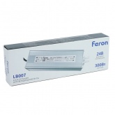 Трансформатор Feron LB007 300W 24V IP67 для светодиодной ленты 245x75x41mm