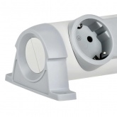 Удлинитель ИЭК Comfort У04К 4 мест 4х2P+PE заземление шторки 16А USB A+C 20Вт 3м 3х1,5мм2 белый