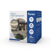 Лента светодиодная Feron LS710 120SMD(2835)/м 10W/м 3000K 220V IP65 с сетевым шнуром, длина 25м