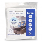 Светодиодная COB лента Feron LS536 720SMD(2110) 10W/м 6500К 24V freecut IP20 5000x8x1.8mm