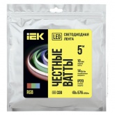 Светодиодная COB лента ИЭК 576LED/м 14Вт/м RGB 24В IP20 5000х10мм (упаковка 5 м)