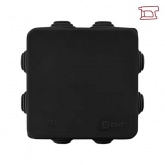 Коробка распаячная EKF прямой монтаж PROxim КМР-030-031 с крышкой 85х85х40 8 мембран IP55 черный