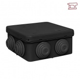 Коробка распаячная EKF прямой монтаж PROxim КМР-030-031 с крышкой 85х85х40 8 мембран IP55 черный
