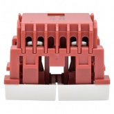 Выключатель двухклавишный ИЭК Праймер 10А 2 модуля белый