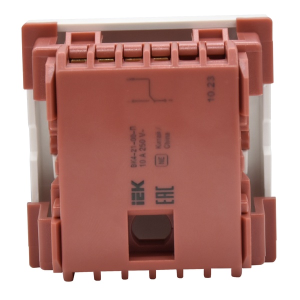 CKK-40D-PO2-K01 Переключатель одноклавишный ИЭК Праймер 10А 2 модуля белый фото 4
