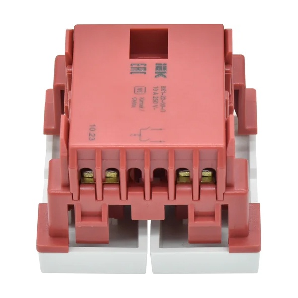 CKK-40D-PD2-K01 Переключатель двухклавишный ИЭК Праймер 10А 2 модуля белый фото 5