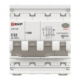 Дифавтомат EKF АВДТ-63N 3P+N 32А 100мА характеристика C тип А трехфазный электромеханический 6кА (дифференциальный автомат, АВДТ)