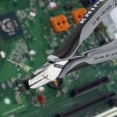 Бокорезы Knipex для электроники ESD антистатические, острая маленькая головка 130 мм 2-комп ручки