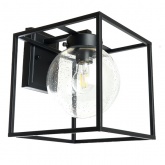 Светильник садово-парковый Прованс Feron PL711 60W E27 230V IP44 черный квадрат на стену вниз