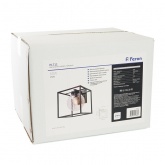 Светильник садово-парковый Прованс Feron PL711 60W E27 230V IP44 черный квадрат на стену вниз