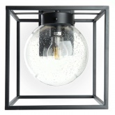 Светильник садово-парковый Прованс Feron PL711 60W E27 230V IP44 черный квадрат на стену вниз