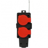 Колодка ЭРА KB-3e-R-IP44 4х2P+E 16A IP44 красная