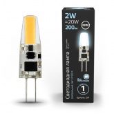 Лампа светодиодная Gauss Black 2W 4100K 220V G4 200Lm силикон холодный свет