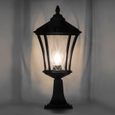 Светильник садово-парковый Лондон PL4033 E27 230*230*505мм черный (на постамент)