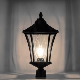 Светильник садово-парковый Лондон PL4035 E27 230*230*415мм черный (на столб)