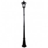 Светильник садово-парковый Лондон PL4037 E27 230*230*2150мм черный (столб 2,15 м.)