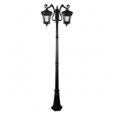 Светильник садово-парковый Лондон PL4038 2*E27 230*650*2200мм черный (столб 2,20м.)