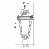 Светильник садово-парковый Прага PL4003 E27 230*230*480мм черное золото (на столб)