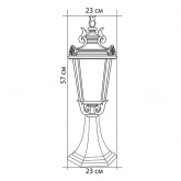 Светильник садово-парковый Прага PL4004 E27 230*230*570мм черное золото на постамент