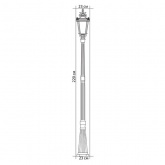 Светильник садово-парковый Прага PL4007 E27 230*230*2200мм черный (столб 2.26м)