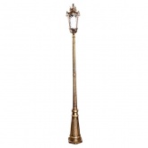 Светильник садово-парковый Прага PL4007 E27 230*230*2200мм черное золото (столб 2.26м)