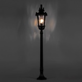 Светильник садово-парковый Прага PL4006 E27 230*230*1200мм черный (столб 1,26м)