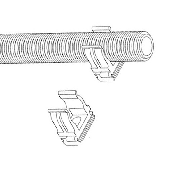 Крепеж-клипса для труб и гофры 32 мм серая [уп.25шт] Промрукав