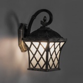 Светильник садово-парковый Тартан PL4062 E27 235*300*435мм черное золото(на стену вниз)