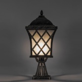 Светильник садово-парковый Тартан PL4063 E27 235*235*530мм черное золото (на постамент)