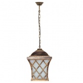 Светильник садово-парковый Тартан PL4064 E27 235*235*345мм черное золото (на цепочке 500мм)