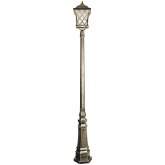 Светильник садово-парковый Тартан PL4067 E27 235*235*2290мм черное золото (столб 2,29 м.)