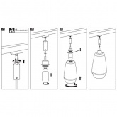 Подвесной светильник Paulmann Remo II max. 25W GU10 хром матовый/Стекло/Сатин для URail