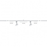 Светильник Paulmann LED Spot Inline Twenty 2W 2700K 108Lm 200mm для шинопровода URail