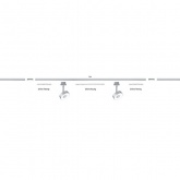 Светильник Paulmann LED Spot Inline Ninety 5,2W 2700K 501Lm 900mm для шинопровода URail