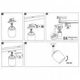 Светильник Paulmann Spot Blossom max. 10W G9 для шинопровода URail хром мат, прозрачное/сатин стекло