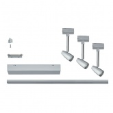 Готовый комплект шинопровода Paulmann URail Barelli max. 3x10W GU10 1,2m хром матовый/хром