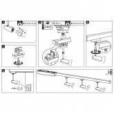 Готовый комплект шинопровода Paulmann URail Barelli max. 3x10W GU10 1,2m хром матовый/хром