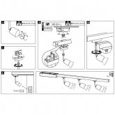 Готовый комплект шинопровода Paulmann URail Cover max. 3x10W GU10 1,2m хром матовый/хром