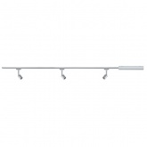 Готовый комплект шинопровода Paulmann URail Pure II max. 3x10W GU10 1,2m хром матовый/хром