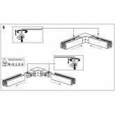 Коннектор Paulmann угловой для двухфазного шинопровода VariLine max. 2x2000W 230V Pro Rail мат/алюм