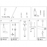 Подвесная стойка Paulmann для двухфазного шинопровода VariLine 125/250mm Pro Rail матовый алюминий
