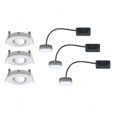 Светильник встраиваемый Paulmann Prem EBL Name starr dim LED 3x6,8W Матовый белый