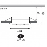 Светильник встраиваемый Paulmann Prem EBL Name starr dim LED 3x6,8W Матовый белый