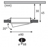 Светильник встраиваемый Paulmann комплект Base Coin LED 3x5W Матовое железо