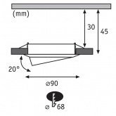 Светильник встраиваемый Paulmann комплект Base Coin LED 3x5W Матовый белый